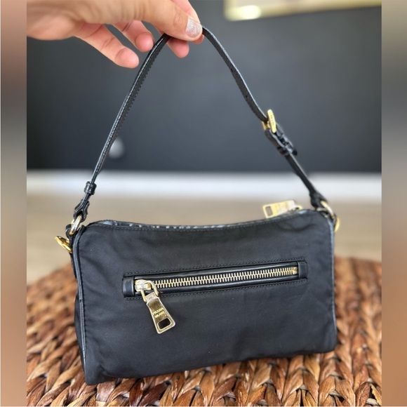 Prada Tessuto and Saffiano Leather Shoulder Bag - Picture 5 of 7